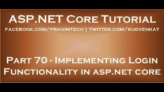 Implementing login functionality in asp net core