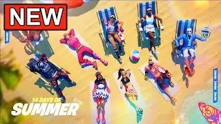 *NEW* 14 Days Of Summer Event! (FREE SKINS) Fortnite New Challenges, Unvalted Weapons & LTMs