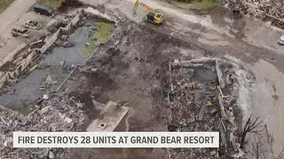 'It's just devastating' | Massive fire destroys 7 cabin buildings at Grand Bear Resort