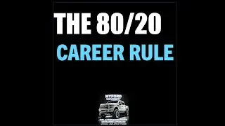 The 80/20 Career Rule #8020Rule #ParetoPrinciple #CareerTips #AlternativeEducation #MyfordUniversity