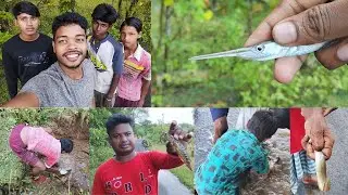  नदी का पानी बाढ़ बनके मैदान पर आया और हम छोटे भाइयों के साथ मछली पकड़ा DAILY VLOG 