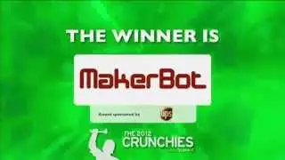 MakerBot: Best Hardware Startup | TechCrunch 2012 Crunchies Highlights