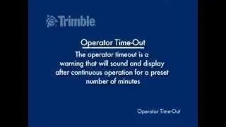 Trimble AutoPilot Operator Timeout