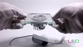 3W LED DOWNLIGHT RECESSED SQUARE WHITE 3500K WARM LIGHT