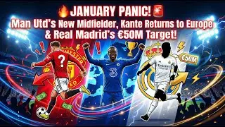 JANUARY PANIC! 🚨 Man Utd&rsquo;s New Midfielder, Kante Returns to Europe & Real Madrid's &euro;50M Target!