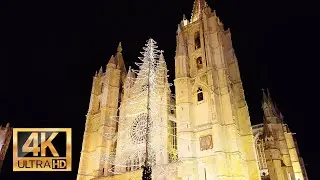 WALK NOCHE (4K) ILUMINACION DE NAVIDAD DE LEON - ESPAÑA 🇪🇸