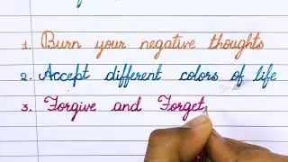 Cursive Handwriting | Life Lessons To Learn From Holi | Calligraphy Writing Video | Scribble Sign