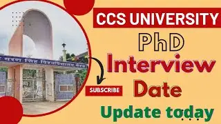 ccsu phd interview date 2023 | ccsu phd interview update | ccsu phd admission 2023