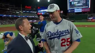 David Freese Postgame Interview | Dodgers vs Braves NLDS Game 4