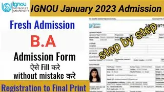 IGNOU BA Admission Process 2023 | IGNOU B.A Admission Form fill up Online 2023 (Full Details)