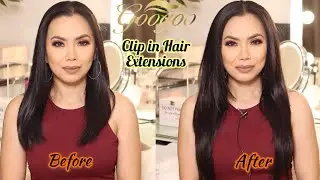 GOOGOO CLIP IN HAIR EXTENSIONS TRY ON/REVIEW | BEST AFFORDABLE CLIP IN HAIR EXTENSIONS REVIEW