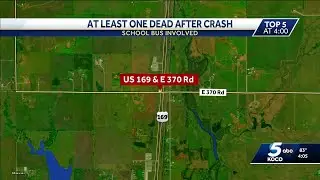 OHP: At least 1 dead after crash involving school bus in Rogers County