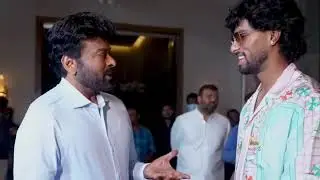 Mega Star Chiru Welcomes Tilak Varma on Set! 🎬🏏