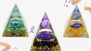 Orgonite Pyramid Cosmic collection from Wish Crystal