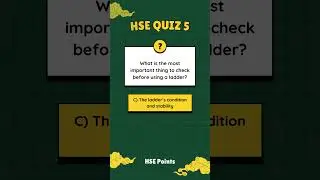 Health and Safety Quiz 5 | HSE Points #WorkplaceSafety