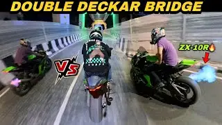 Riding ZX10R & ZX6R on Double Deckar Bridge in Patna | Rain Ride on Superbikes