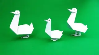 How to make a simple origami bird   DIY paper goose tutorial