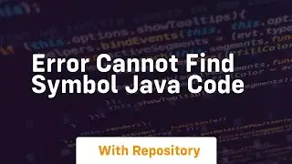 Error cannot find symbol java code