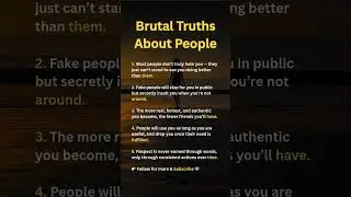 Brutal Truths About People | Psychology Facts & Hidden Mind Secrets #motivation #psycholgyfacts