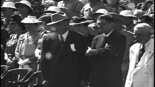 Soldiers march during the 5th War Loan Drive in Texarkana, Texas. HD Stock Footage