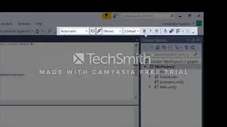 Creating an empty website - Microsoft Visual Studio 2017