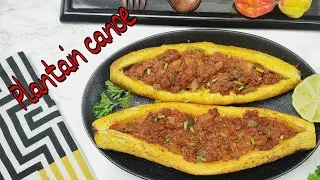 Plantain canoe/Gratiné de plantain/Sweet plantain Canoe/By Nia cuisine
