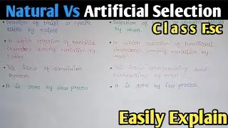 Natural Selection And Artificial Selection In Urdu Hindi | Class 12 Biology