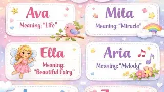 Unique Baby Girls Name's with Adorable Meanings || Beautiful images 