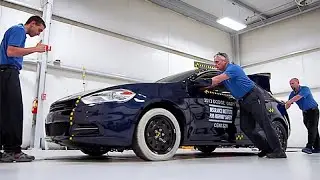 a car crash test from start to finish / preparing a car for crash testing