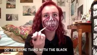 Huge Mouth and Sharp Teeth Makeup Time Lapse/Tutorial