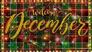 Welcome December TV Frame Art | Cozy Holiday Background