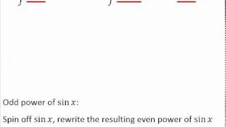 8.3 Trigonometric Integrals Part 2