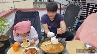 호야tv #라면먹방 마당에서 딸이랑라면먹기 #Hoya TV #Ramen eating show with my daughter in the yard