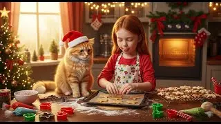 Ginger Helps Mama Cat Bake Christmas Cookies &mdash; Pure Holiday Magic