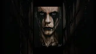the Crow (movie 2024) drawing. #art #малюнок #рисунок #thecrow #artist #billskarsgard #shorts #actor