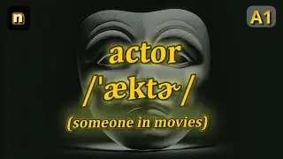 [n] Actor meaning (someone in movies) with 5 examples