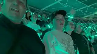 Fjölskyldann fór til London og sá Coldplay á Wembley