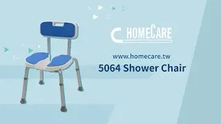 【5064】Shower Chair｜Textured seat with U-slot aids in cleaning,  Soft EVA padded, Tool-free