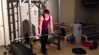 Barbell Curls - 110 lbs x 8 (Fat Gripz)