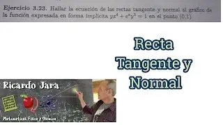Recta Tangente y Recta Normal de una Funci&oacute;n Implicita