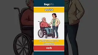 🇬🇧 Assist Meaning : Flash Card : Learn English Vocabulary