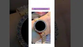 Stylish Gold Digital Watch for Women ✨ LED Touch Screen | Jewellery Watch 💛 #digitalwatch #design