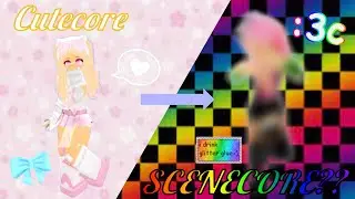 🩷 Cutecore To Scenecore Transformation!! 💚 | Roleplay Fun! | Roblox