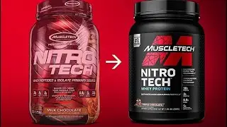 MuscleTech Performance Series Nitro Tech|30g Protein & 2g Sugar |With Creatine Monohydrate, BCAA++++