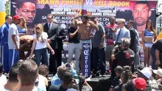 SAKIO BIKA v ANTHONY DIRRELL 2 WEIGH IN & HEAD TO HEAD WBC SUPER MIDDLEWEIGHT CONTEST / CARSON USA