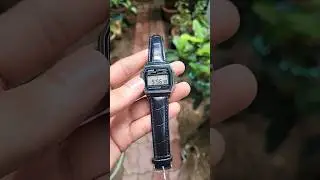 Casio A158 with Leather Strap #casiovintage #watchstrap