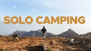SOLO CAMPING - CAMPING ABOVE THE CLOUDS - ASMR - TENT ON THE HILL TOP
