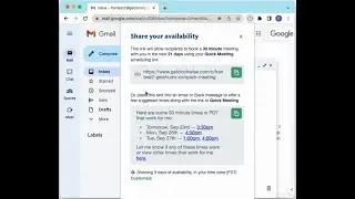 Easy access to scheduling links