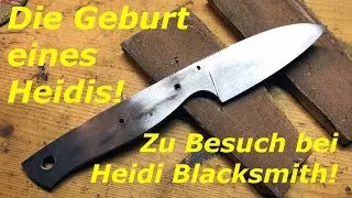 Die Geburt eines Heidis! 😲 Besuch in der Werkstatt des Messermachers Heidi Blacksmith | 🚨4K Video🚨