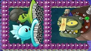 99 Gatling X Threepeater vs Giga Gargnatuar vs Dr. Zomboss - Plants vs Zombies Hack